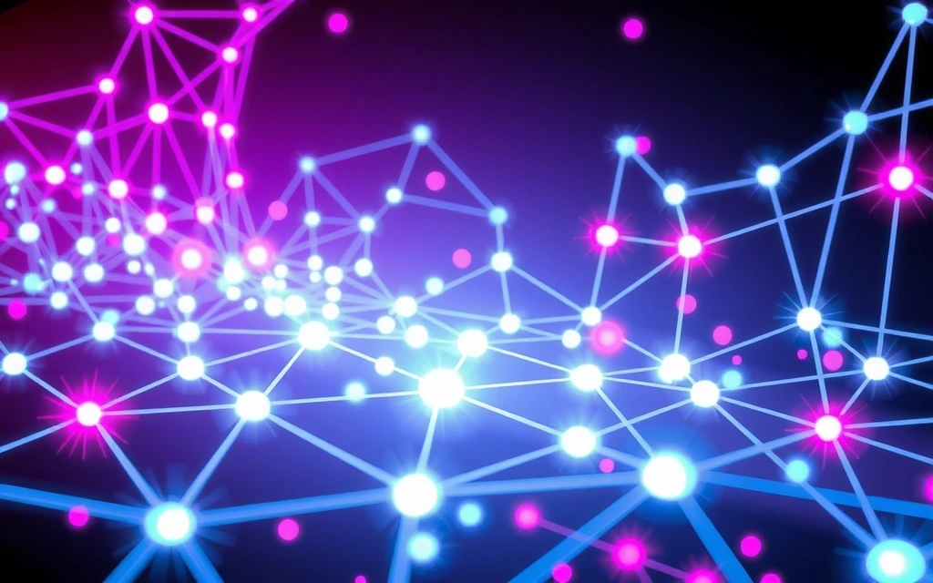 Futuristická vize digitálního světa s propojenými technologiemi