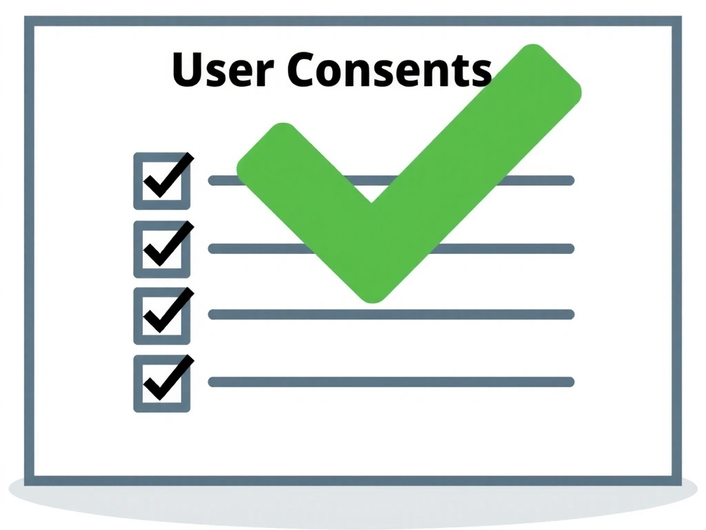 Ilustrace kontrolního seznamu a souhlasu