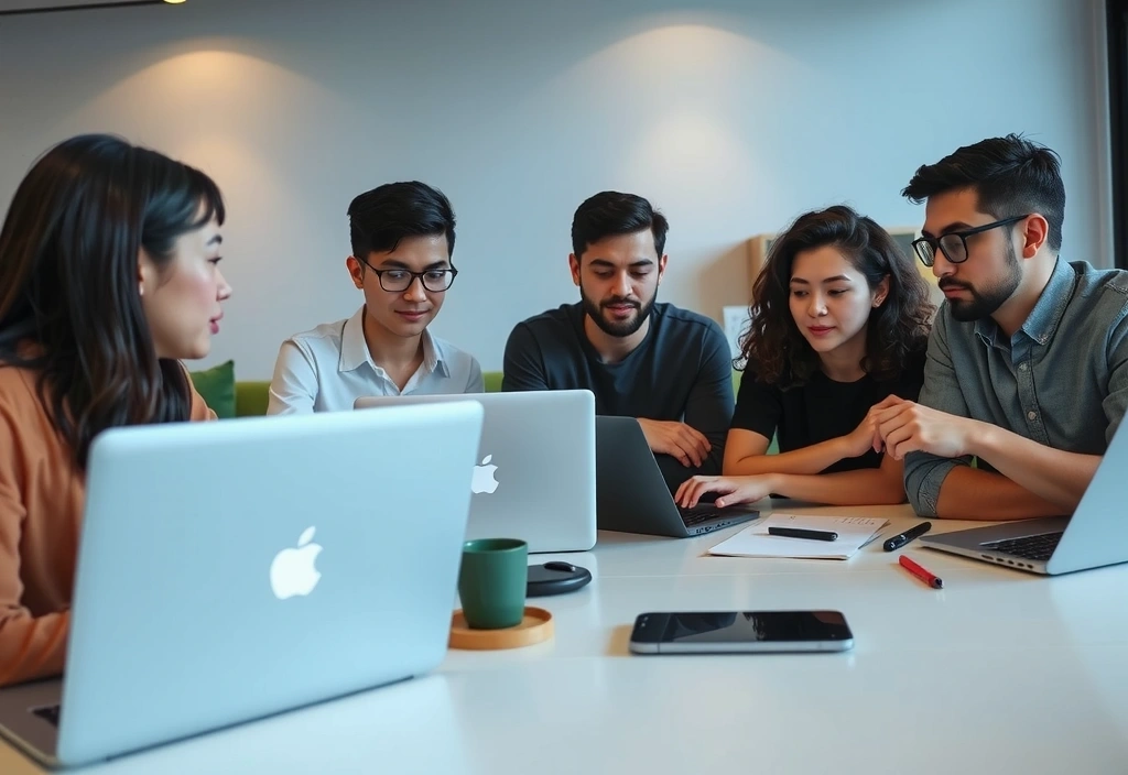 Tým StudioEdge s notebooky