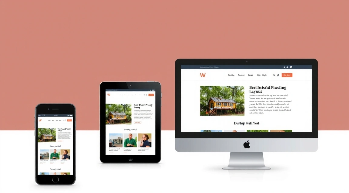 Různá zařízení (telefon, tablet, desktop) zobrazující stejnou responzivní webovou stránku